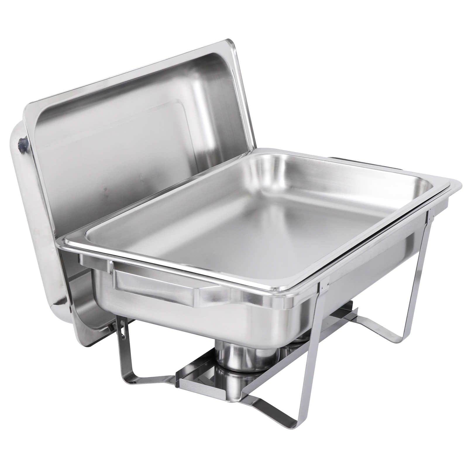 6 Pack Chafing Dish Buffet Set 8 Qt Stainless Steel Chafer Catering Warmer Set