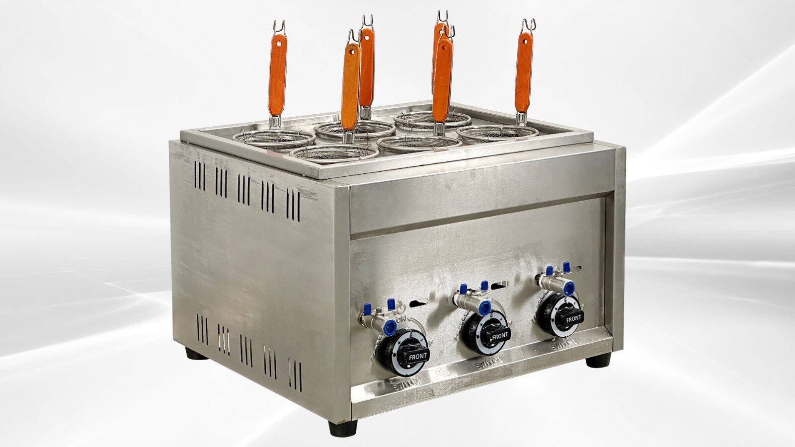6 Basket Gas Propane Noodle Pasta Ramen Cooker Stainless Steel PN8 New Improved