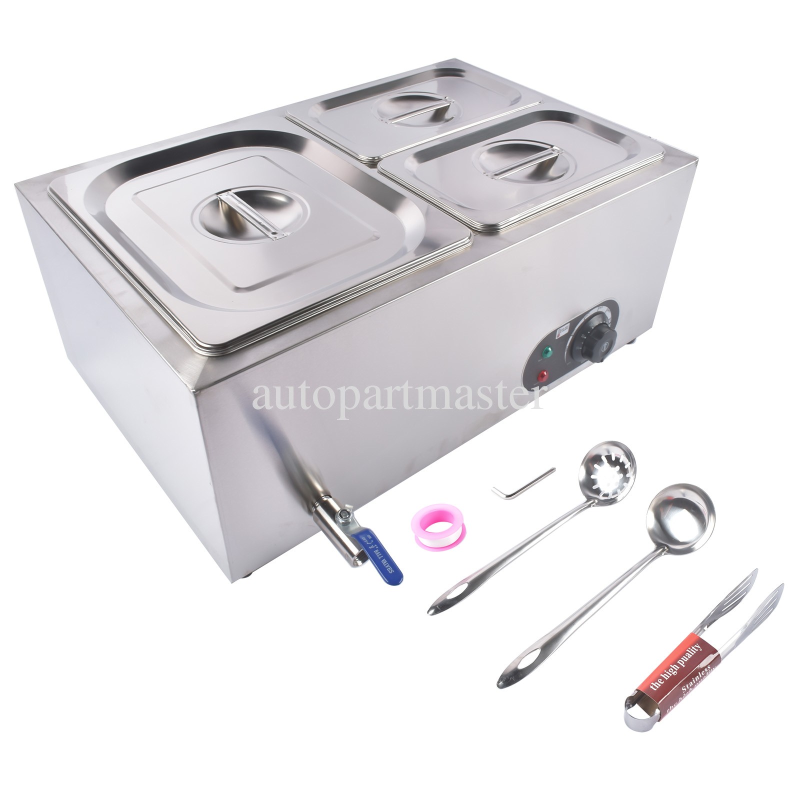 Catering Food Warmers Steam Table Food Warmer 1200W 1 / 2 / 3 / 4 / 5 / 6 Pan