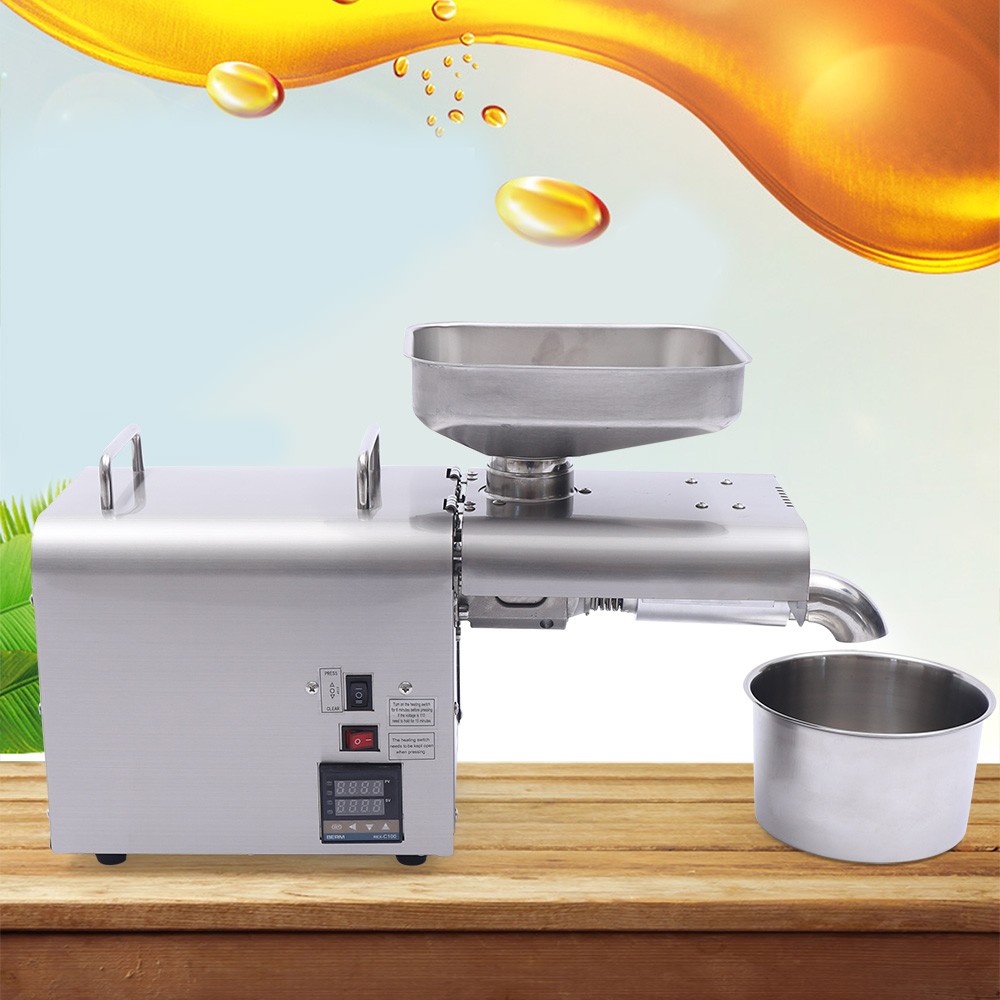 7 Kg/H Oil Press Machine Automatic Oil Extractor Cold/Hot Oil Presser 0.75 KW~