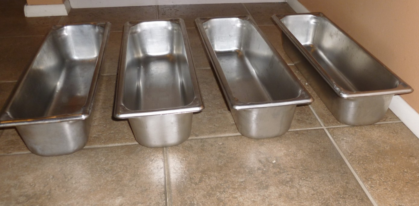 4 Stainless Steel Steam Table Pans 1 Vollrath – 3 Syscoware 20 3/4 x 6 1/4″ x 4″