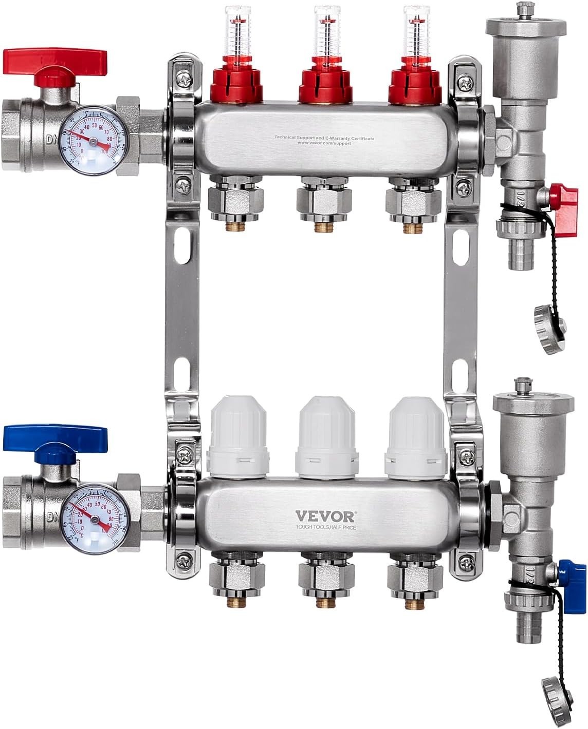 VEVOR 3-Branch Radiant Heat Manifold