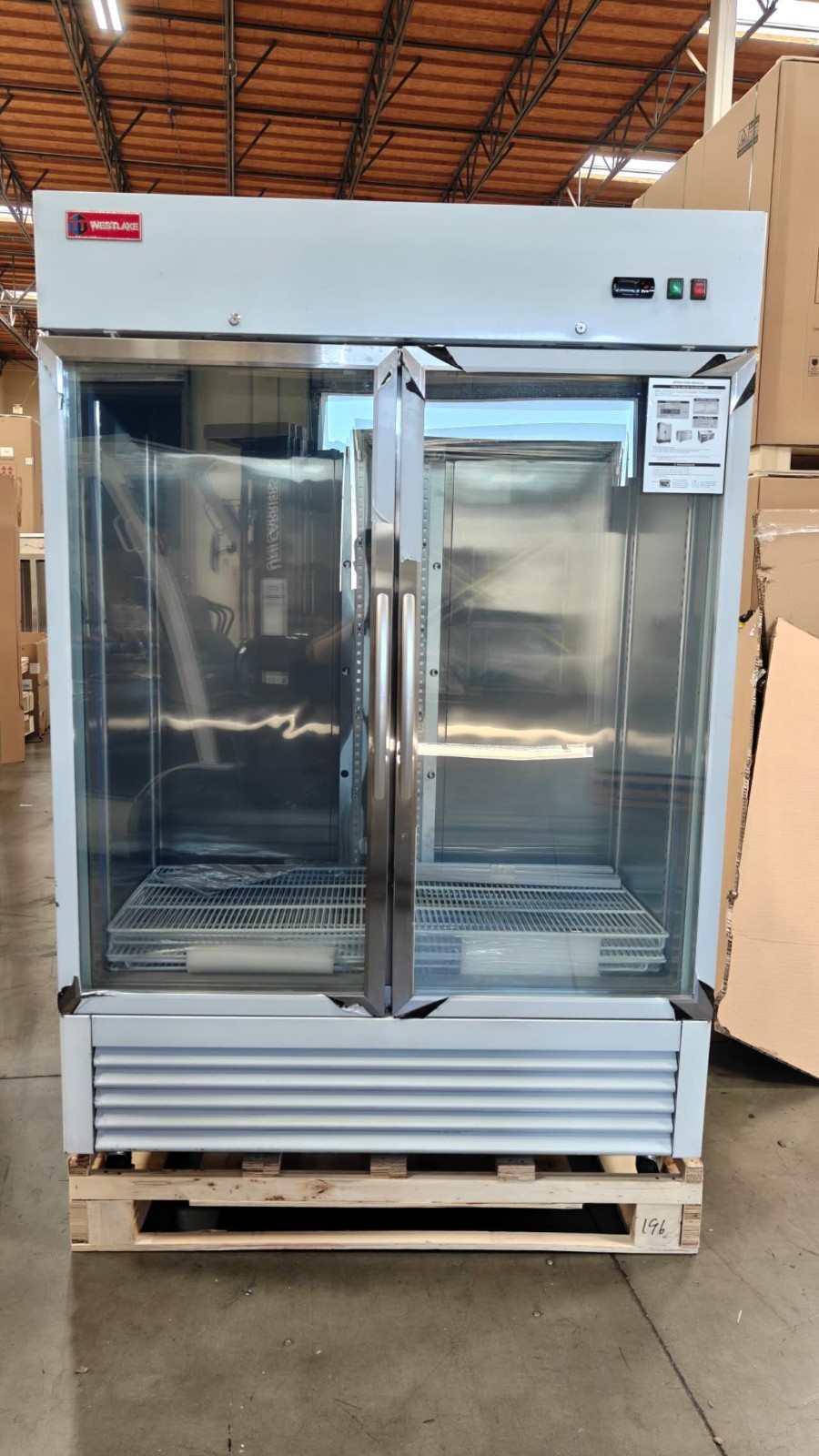 54″ 2-Door Commercial Glass Merchandiser Fridge – 49 Cu.ft, New, Aged Stock
