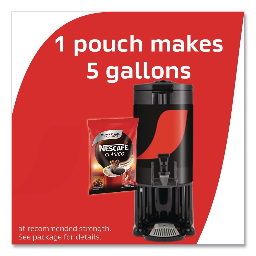 Nescafe 70948 8 oz Pouch Clasico Dark Roast Instant Coffee New