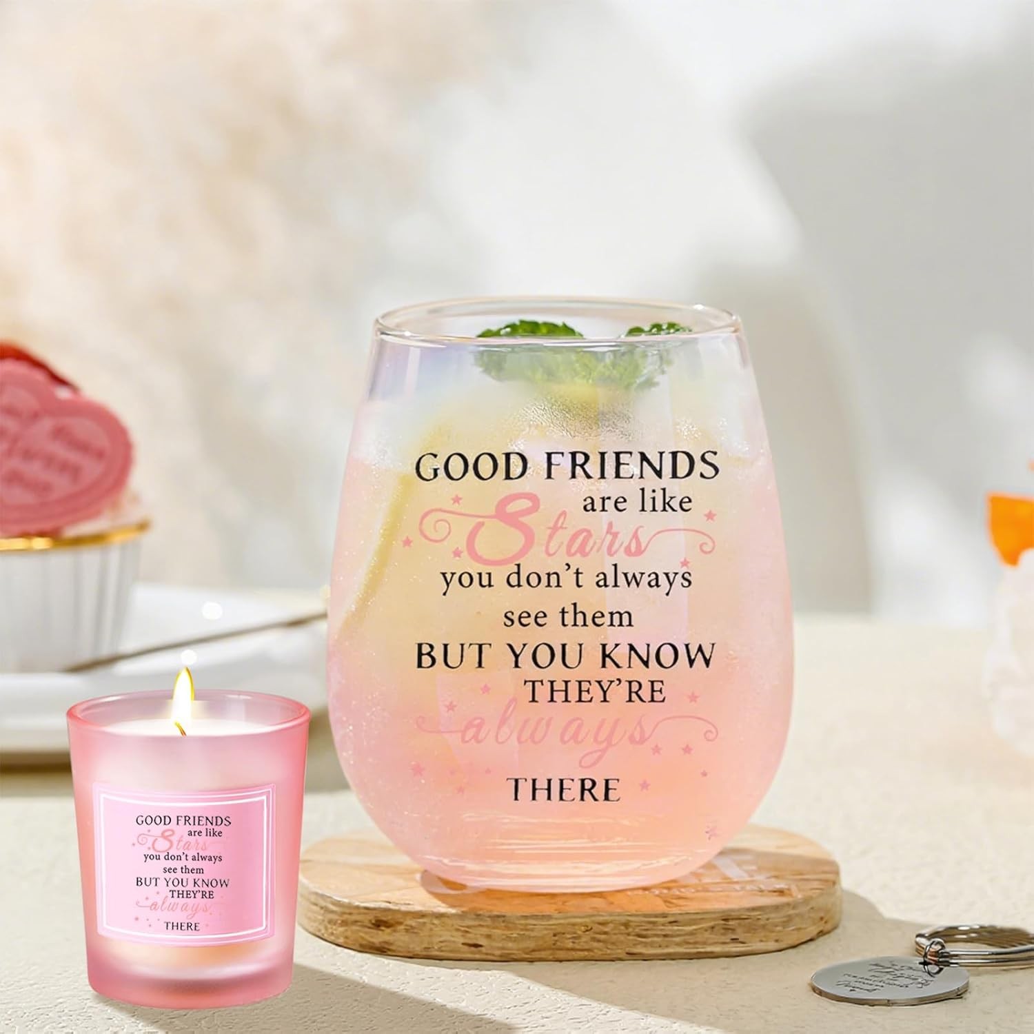 Friendship Gifts for Women Wine Glasses Drinking Personalised Birthday Gifts for