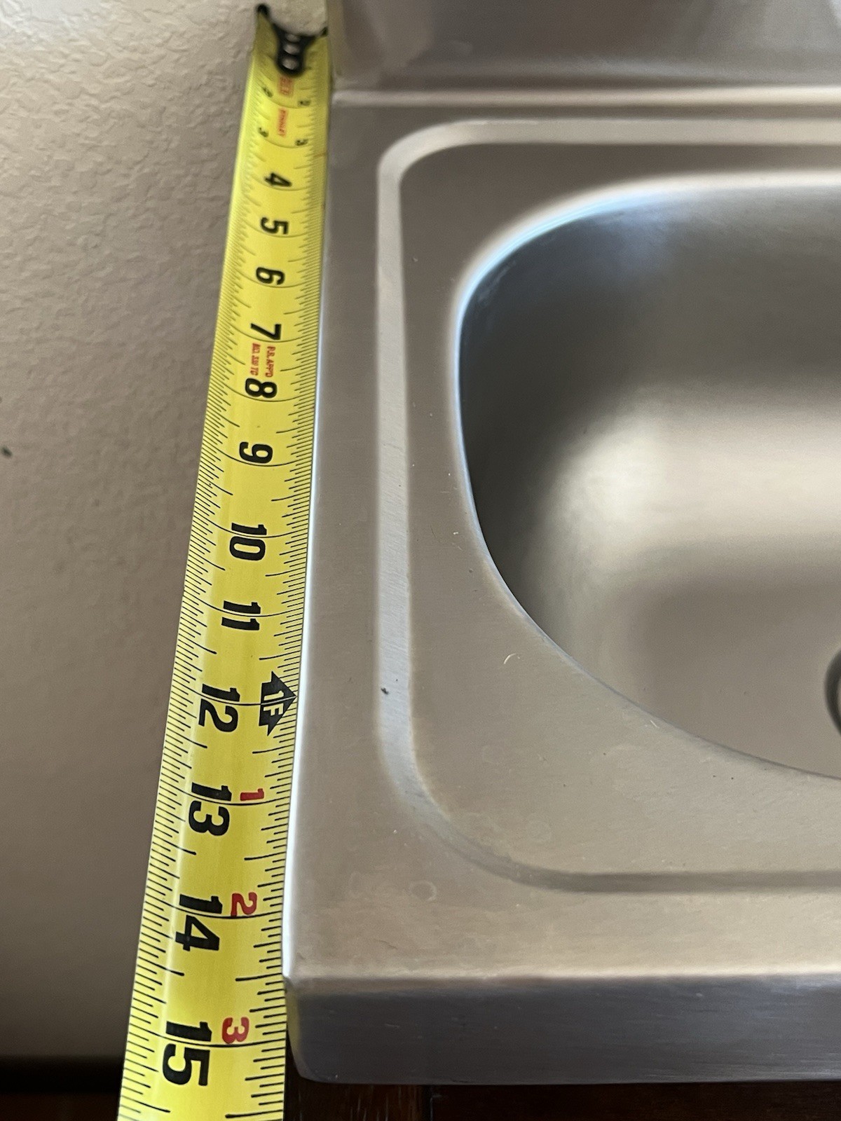 NEW 15” Stainless Steel Hand Sink With Faucet Kitchen Bar Utility Commercial NSF