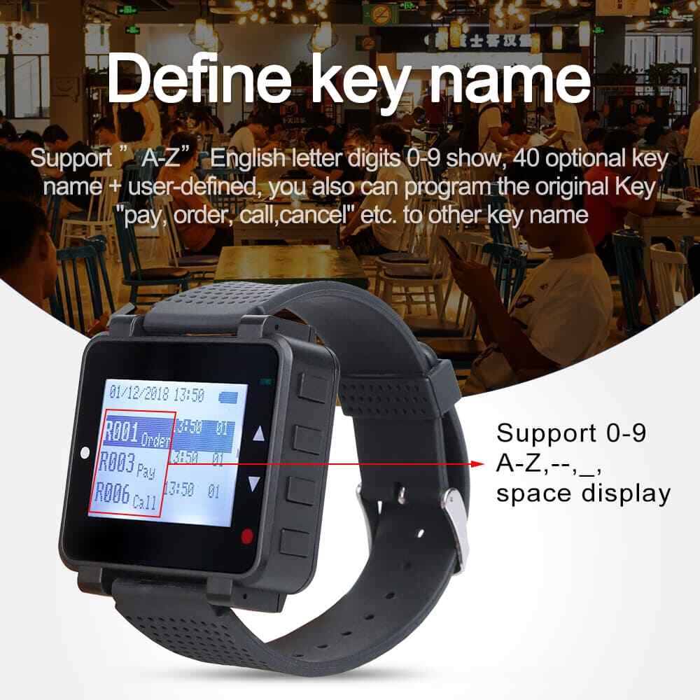 Retekess T128 Restaurant Wireless Calling System Watch Receiver 20 Buttons Cafe