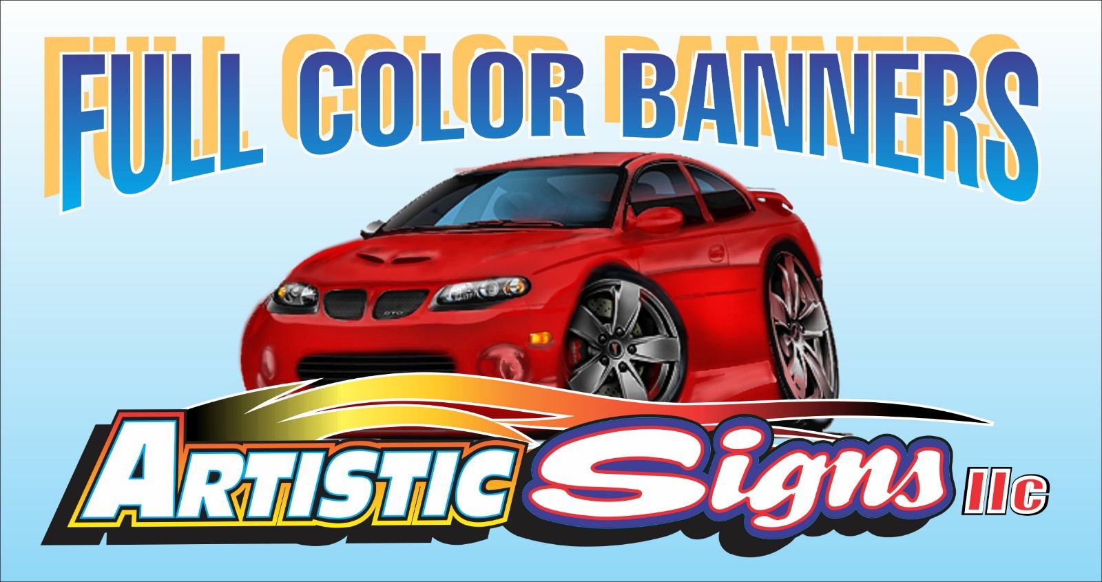 1′ x 4′ Vinyl Banner Sign Personalized with any info or image Outdoor FULL COLOR