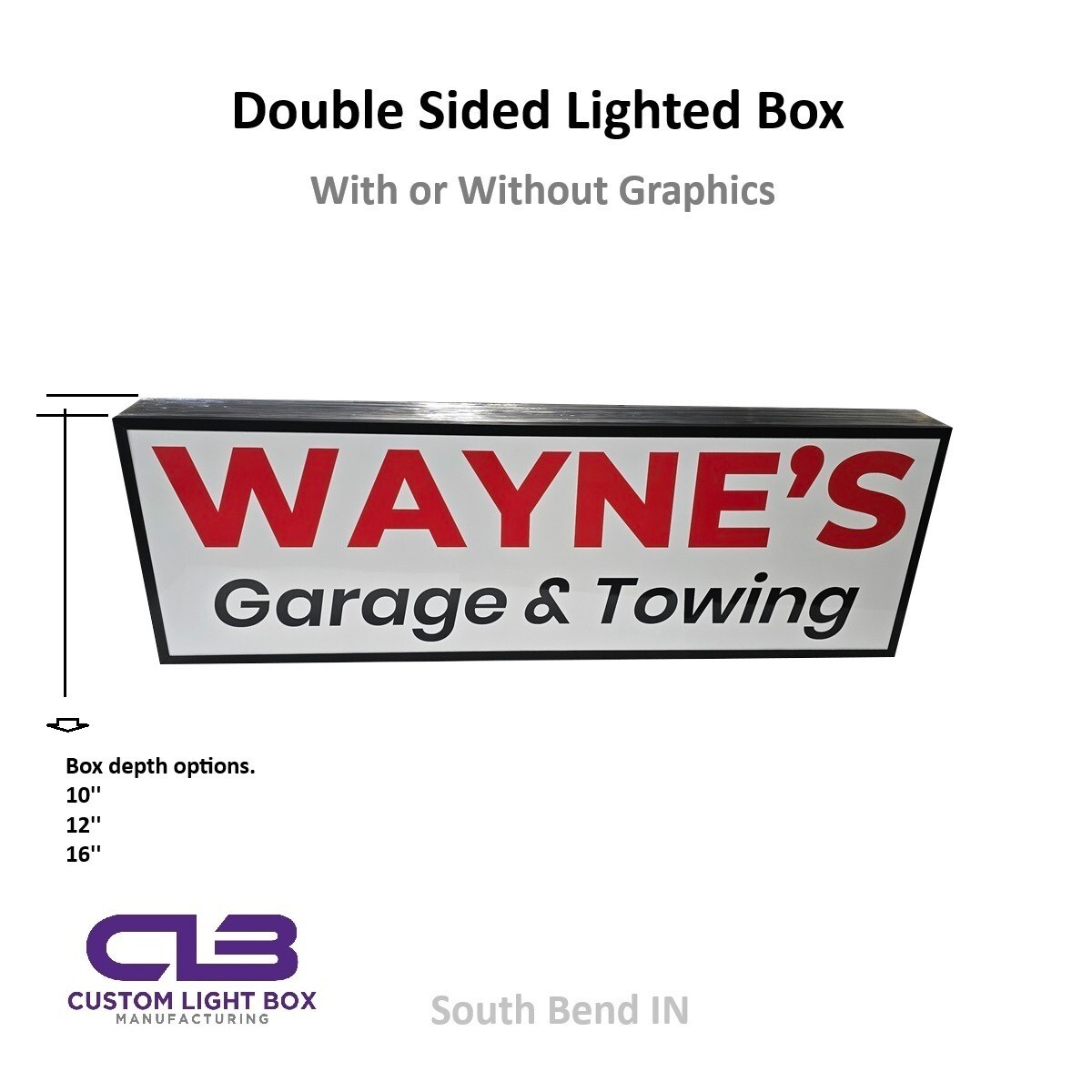 Double-Sided Heavy Duty EXTRUDED ALUMINIUM LED Lightbox Sign |24» to 120»x10»