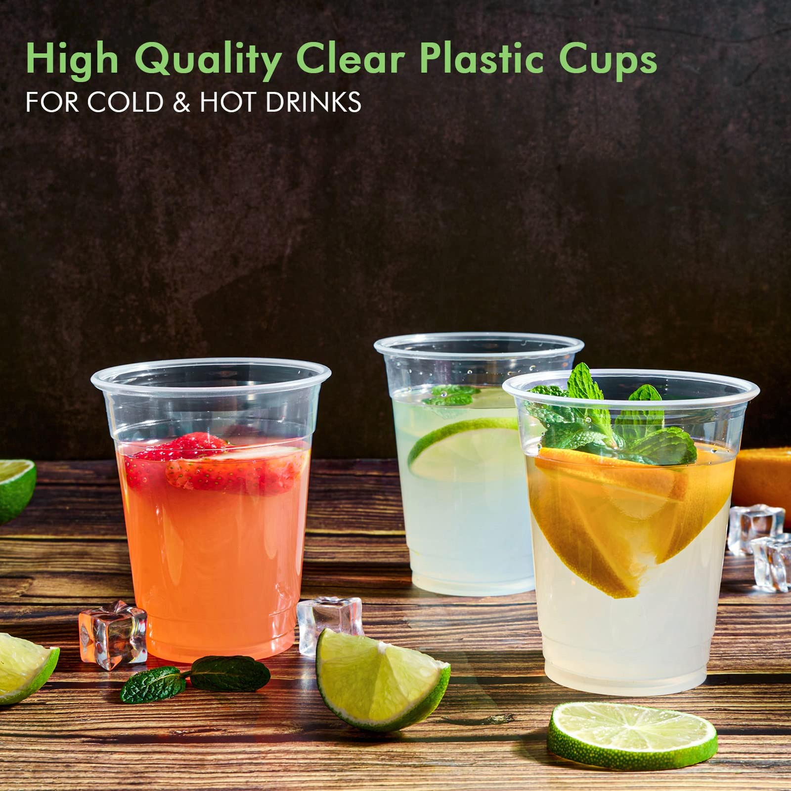 FOCUSLINE 300pack 12 oz Clear Plastic 300 Count (Pack of 1), 12oz-300-Clear