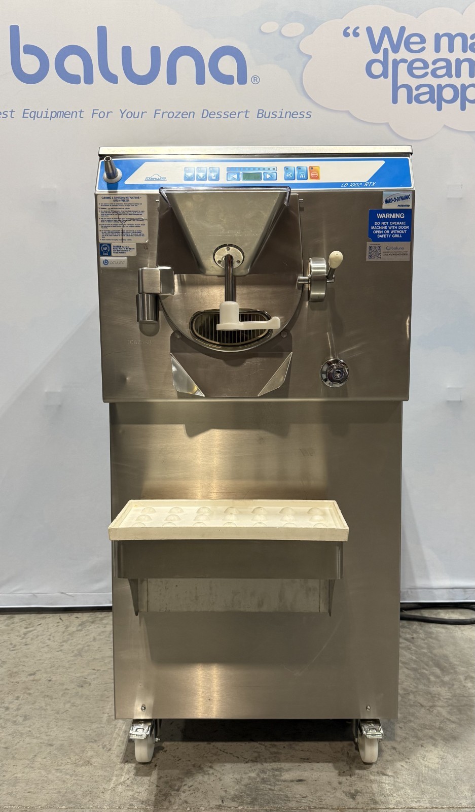 Carpigiani LB 1002 RTX G Gelato Batch Freezer – Water Cooled – 3 Phase