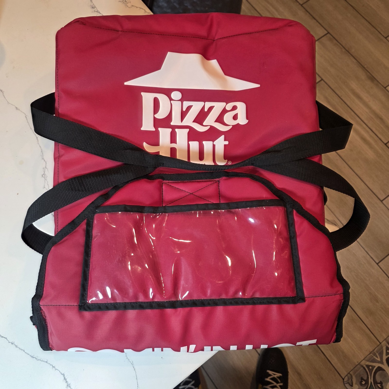 Vintage Pizza Hut Insulated Delivery Bag Comin In Hot Version Red