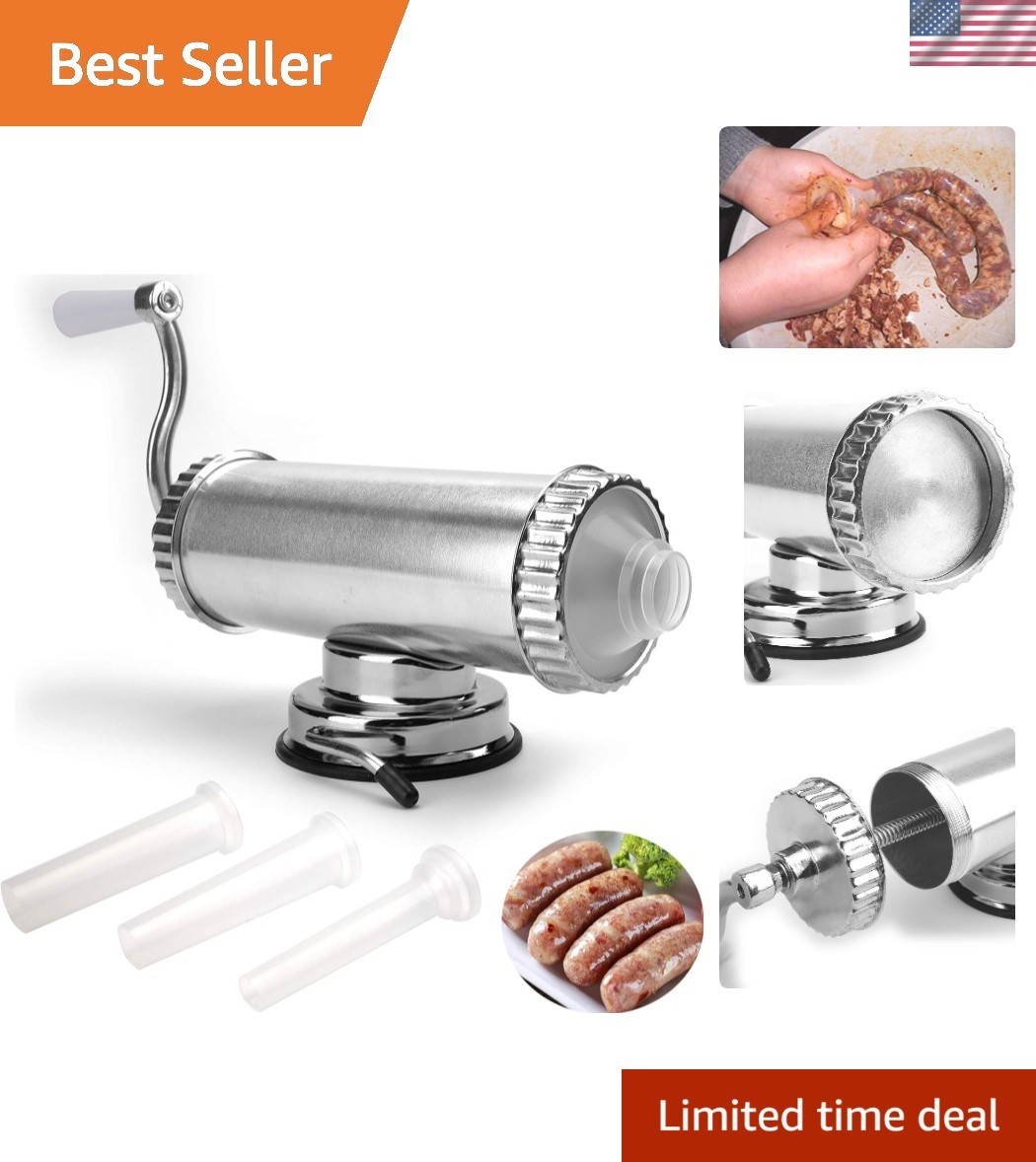 Horizontal Sausage Maker with 3 Nozzles – Meat Filling Machine for All Levels