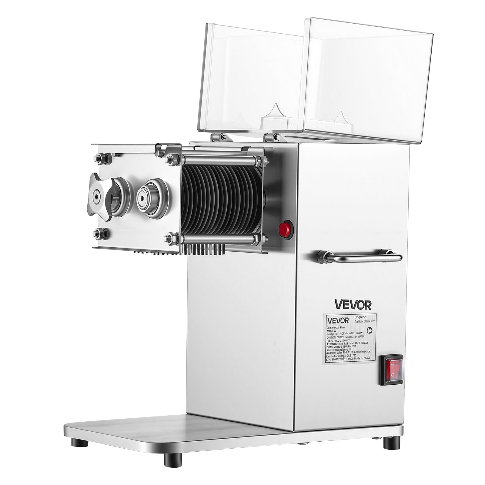VEVOR Meat Cutting Machine Commercial Slicer 850W 5mm Stainless Steel Blade
