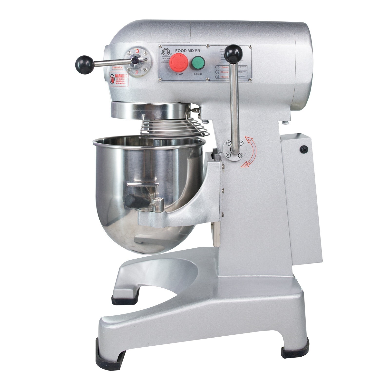 Hakka 10Qt Dough Food Mixer Commercial 400W Bakery Planetary Mixers 3 Funtion