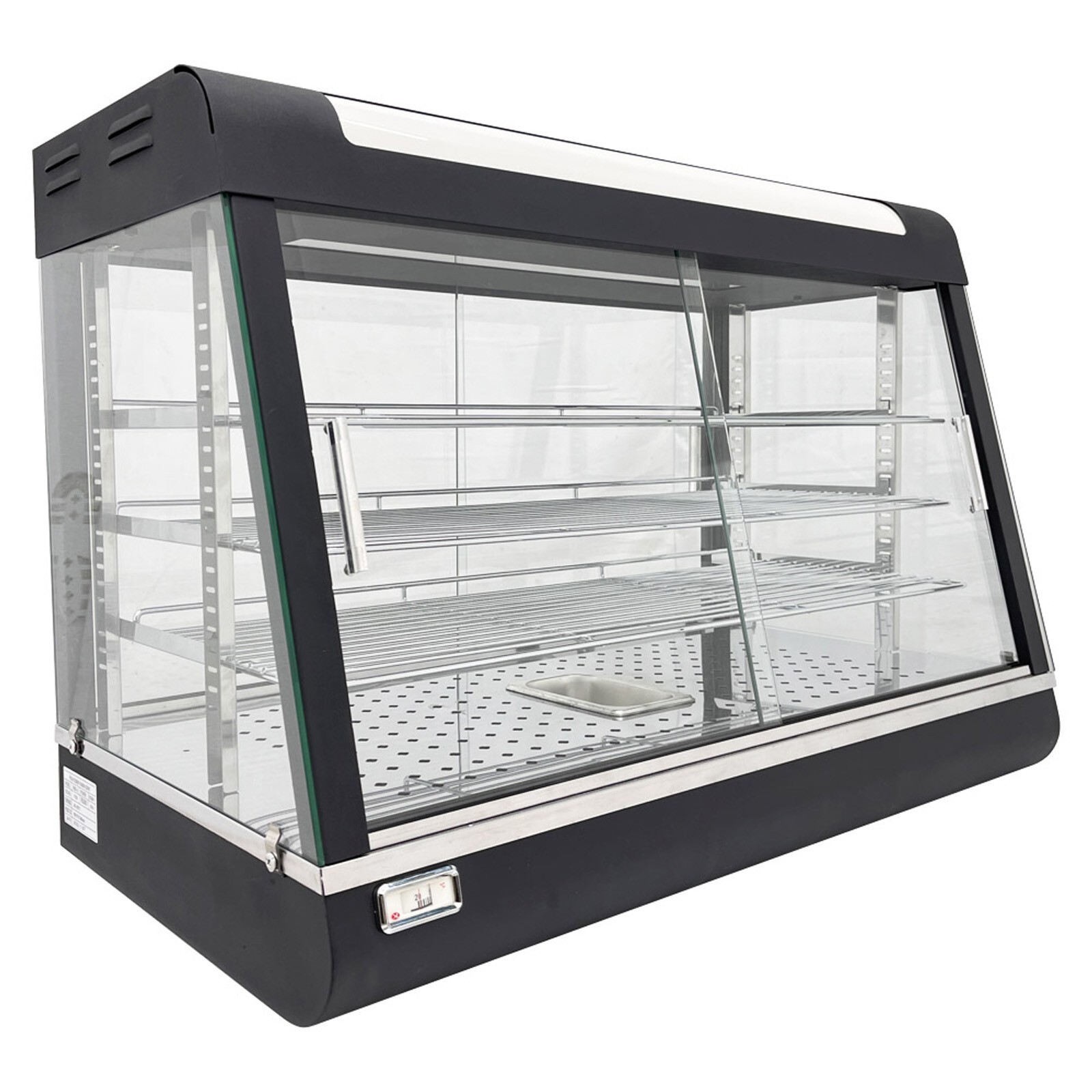 35in Food Display Heating Cabinet 3 Layer Egg Tart Heating Insulation Cabinet
