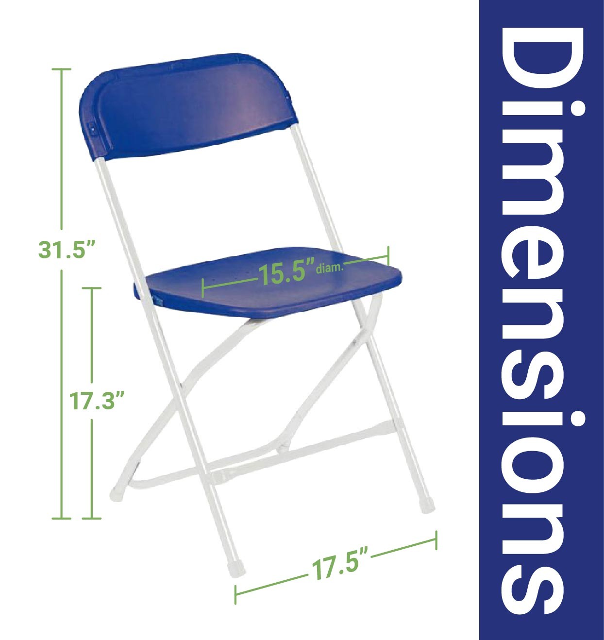Plastic Folding Chairs Blue 10 Pack Indoor Outdoor Event Party 700 lb Capacity