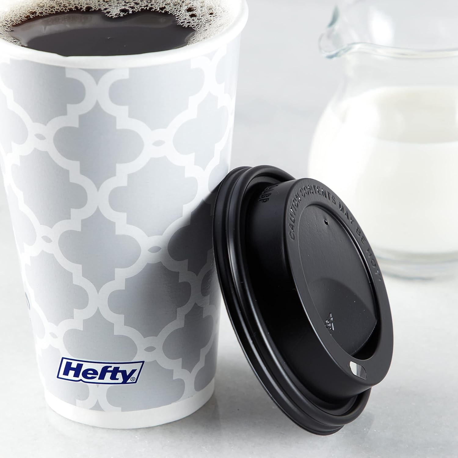 Disposable Hot Coffee Cups with Lids 16oz Leak-Resistant Double Wall Insulated