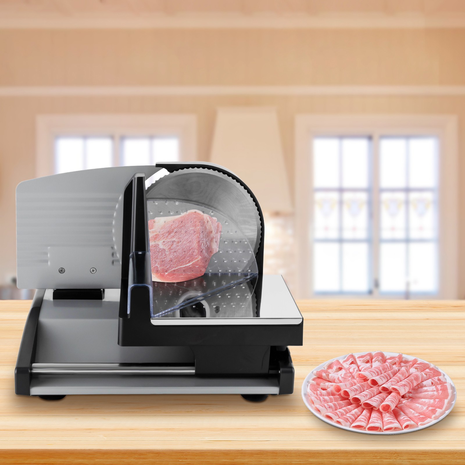 200w Fruit Cutter Food-grade Stainless Steel Meat Slicer Bread Slicing Machine