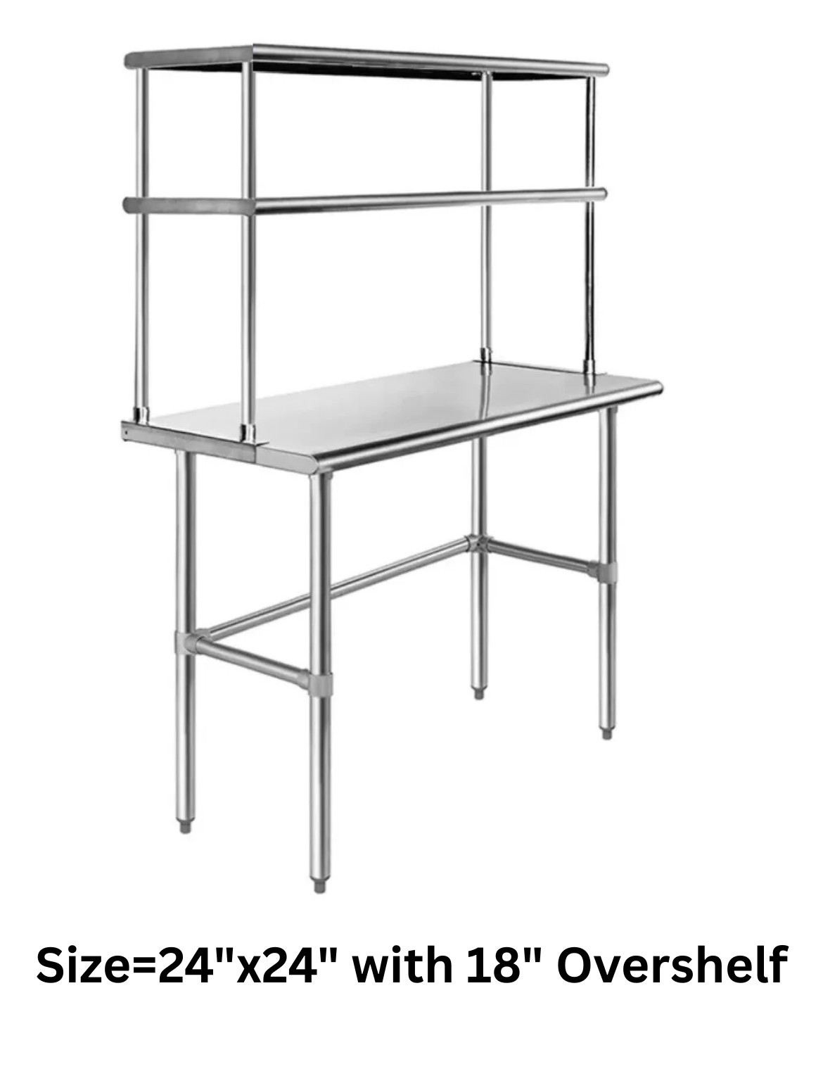 NSF Overshelf Table Commercial Stainless Steel Kitchen Prep Workstation