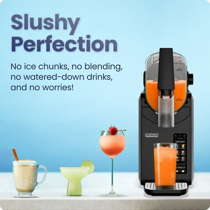 Chefman Iceman Slush Ease Slushy Maker Frozen Drink Machine Touchscreen Black