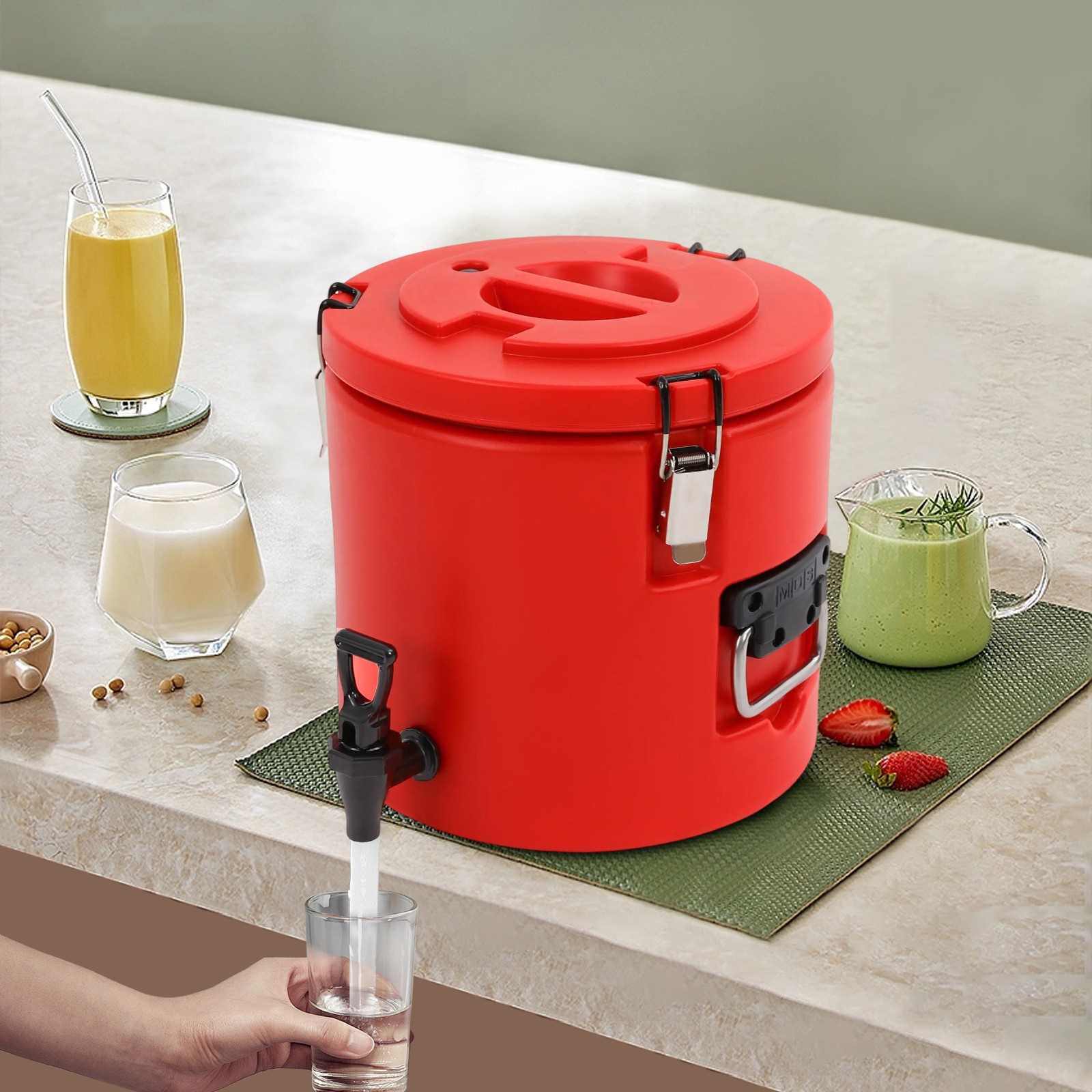 ３.3Gal Insulated Beverage Dispenser Hot &Cold Drink Dispenser Beverage Container