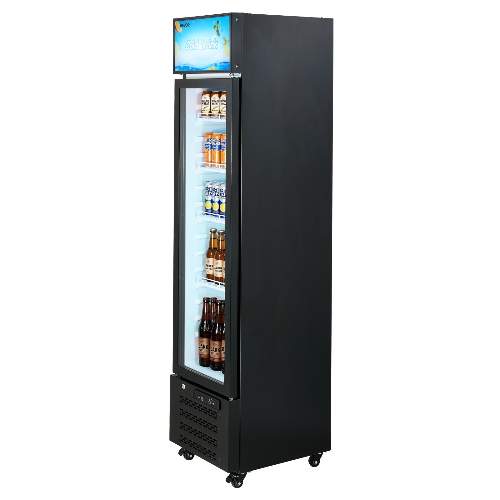 VEVOR Commercial Merchandiser Refrigerator 7.5 Cu.Ft Upright Beverage Cooler