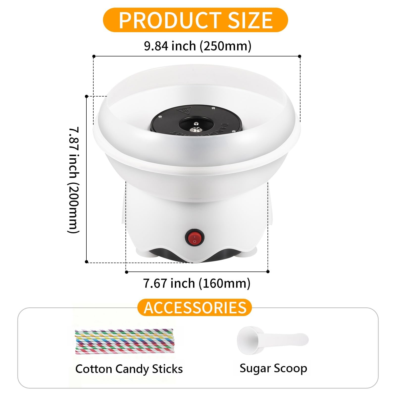 Mini Cotton Candy Maker Machine – Easy to Use & Clean, Quiet Floss Maker for …