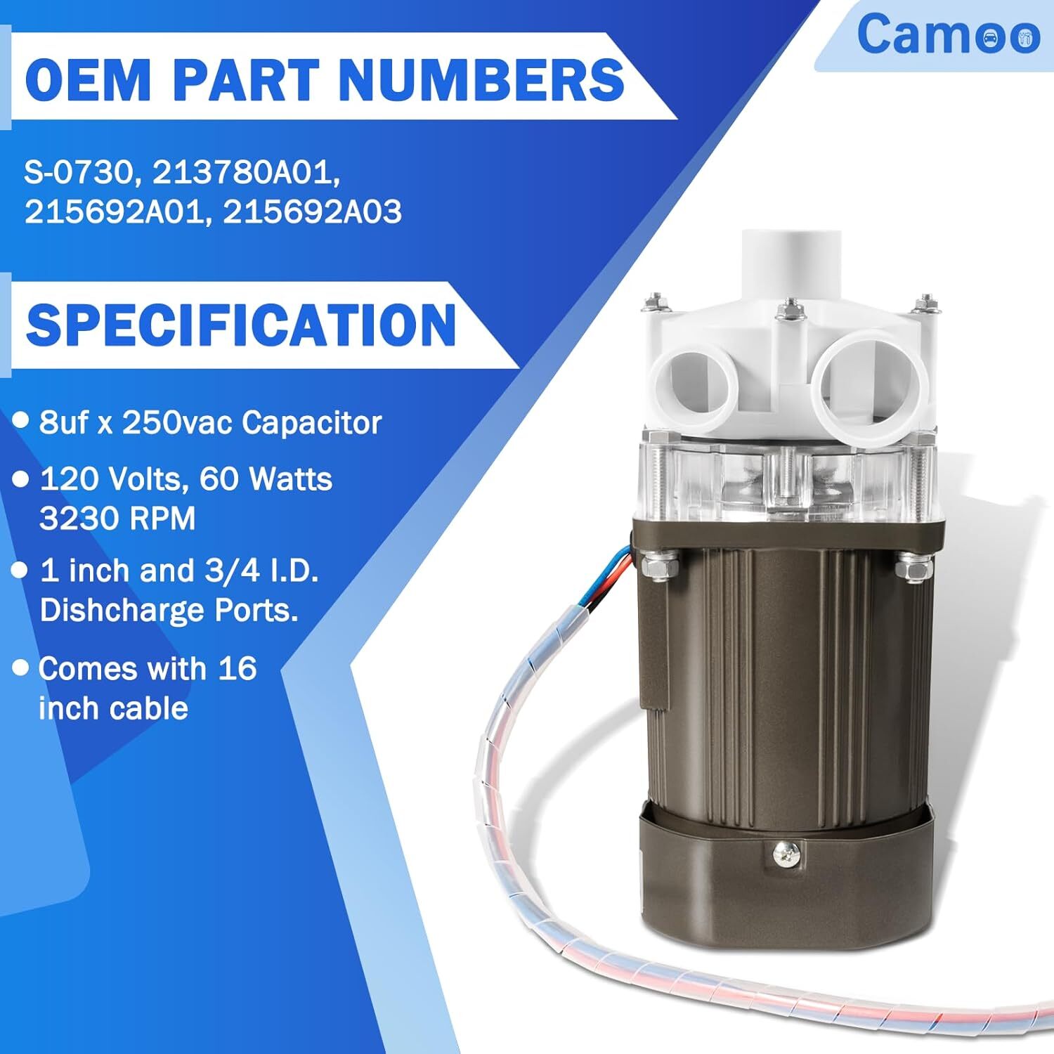 Replacement S-0730 Ice Machine Motor for Hoshizaki KM Series Ice Machine120V 60W