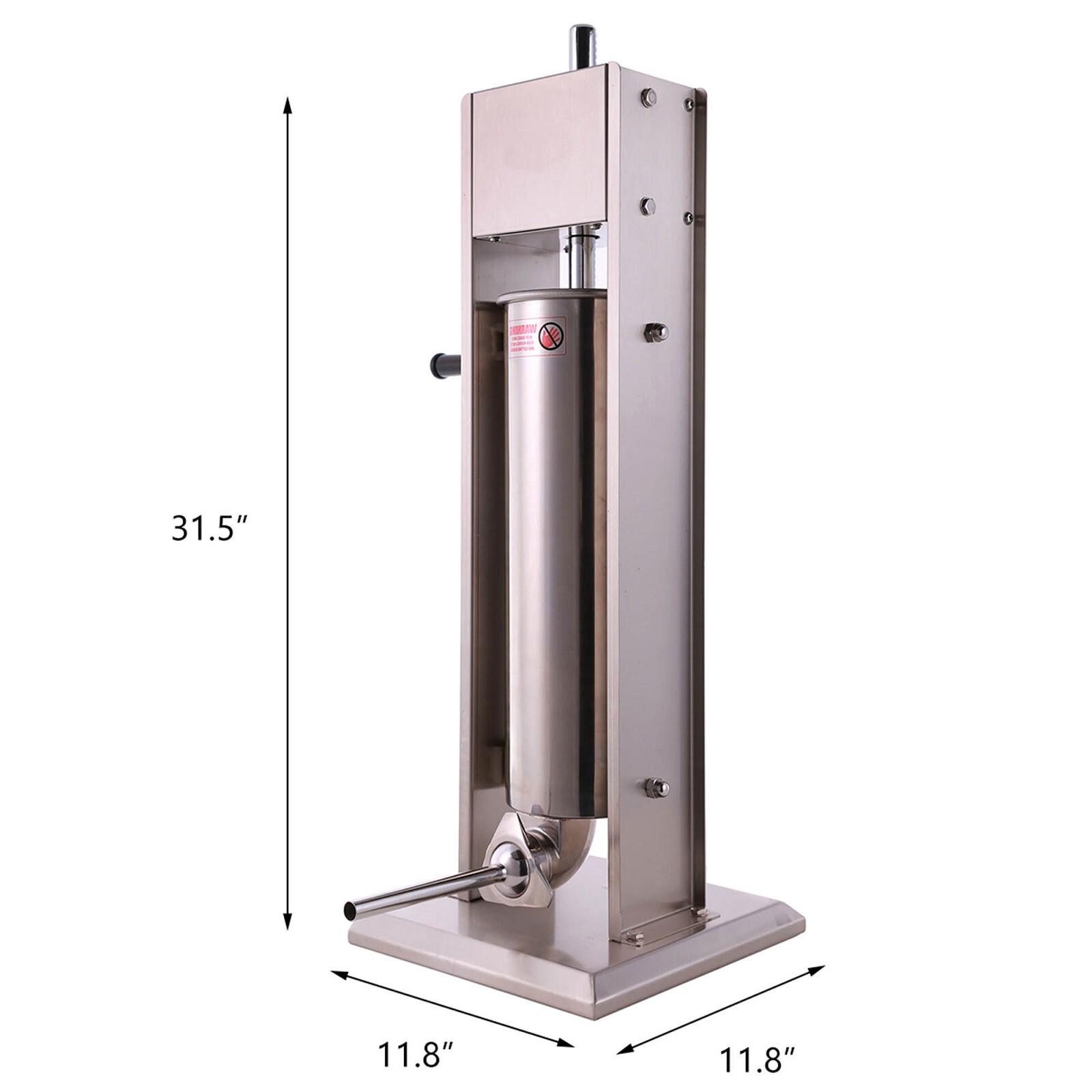 Hakka 7L 15LBS Sausage Stuffer Vertical Stainless Steel Meat Press Filler Maker