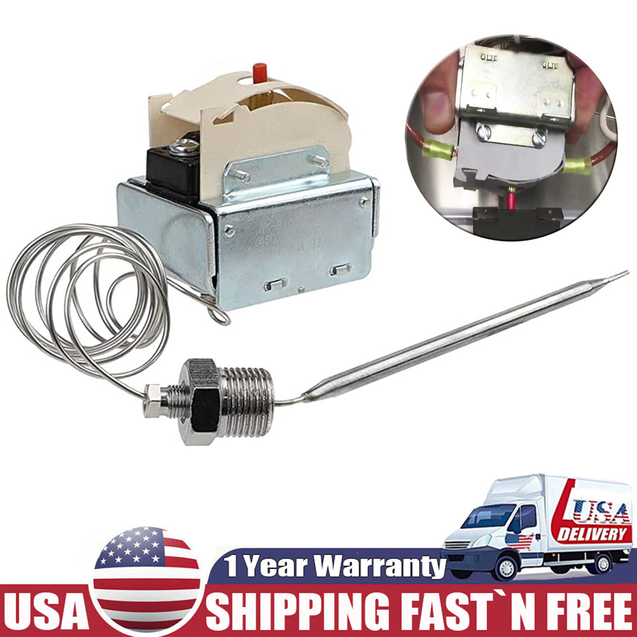 PP10084 High Limit Switch Replacement for Pitco All Gas Fryers Safety Thermostat