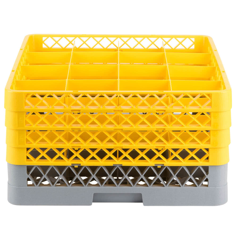 Commercial Dishwasher Machine 16 Cup Glass Tray Rack 4 Extenders Dishwashing