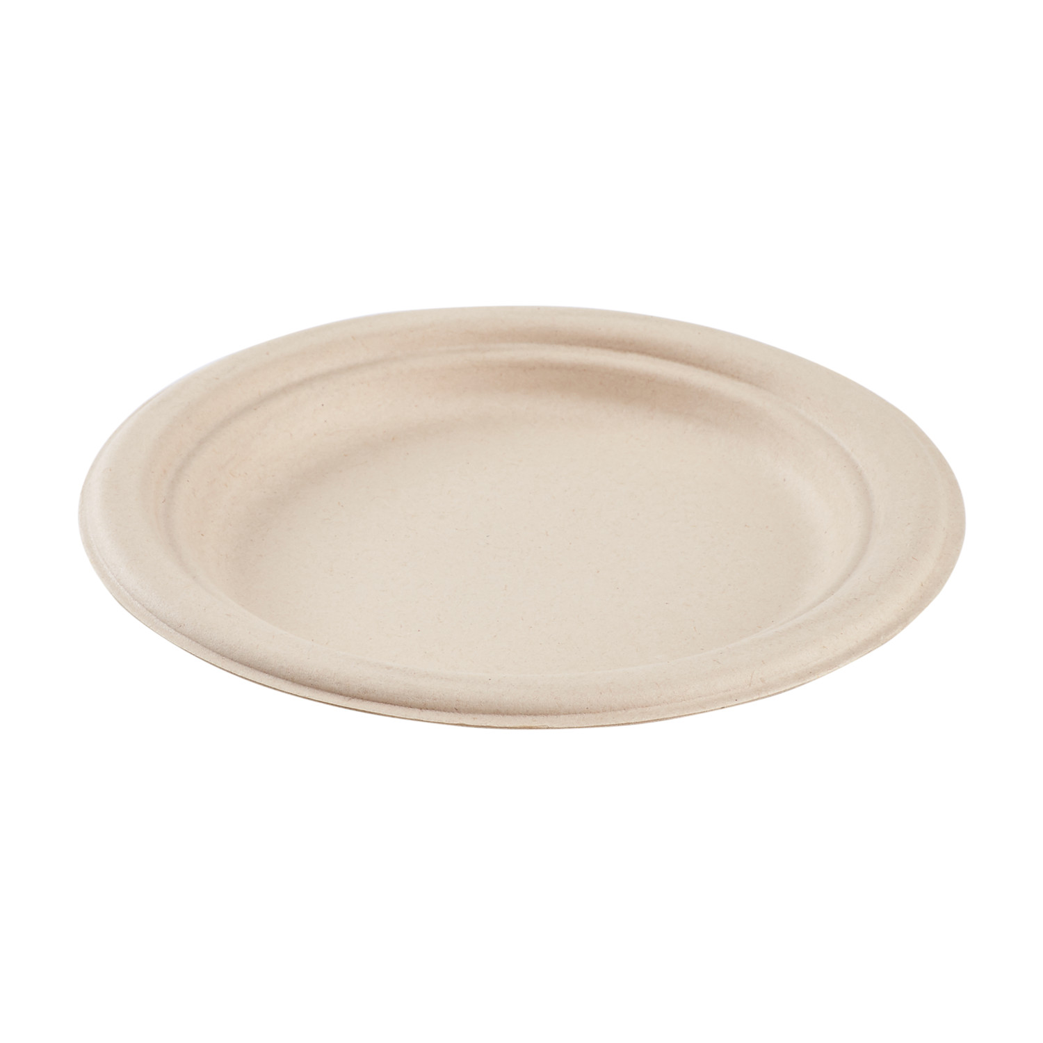 Karat Earth 7» PFAS Free Bagasse Round Plates, Natural – 1000 ct,KE-BPR07N-1CFF