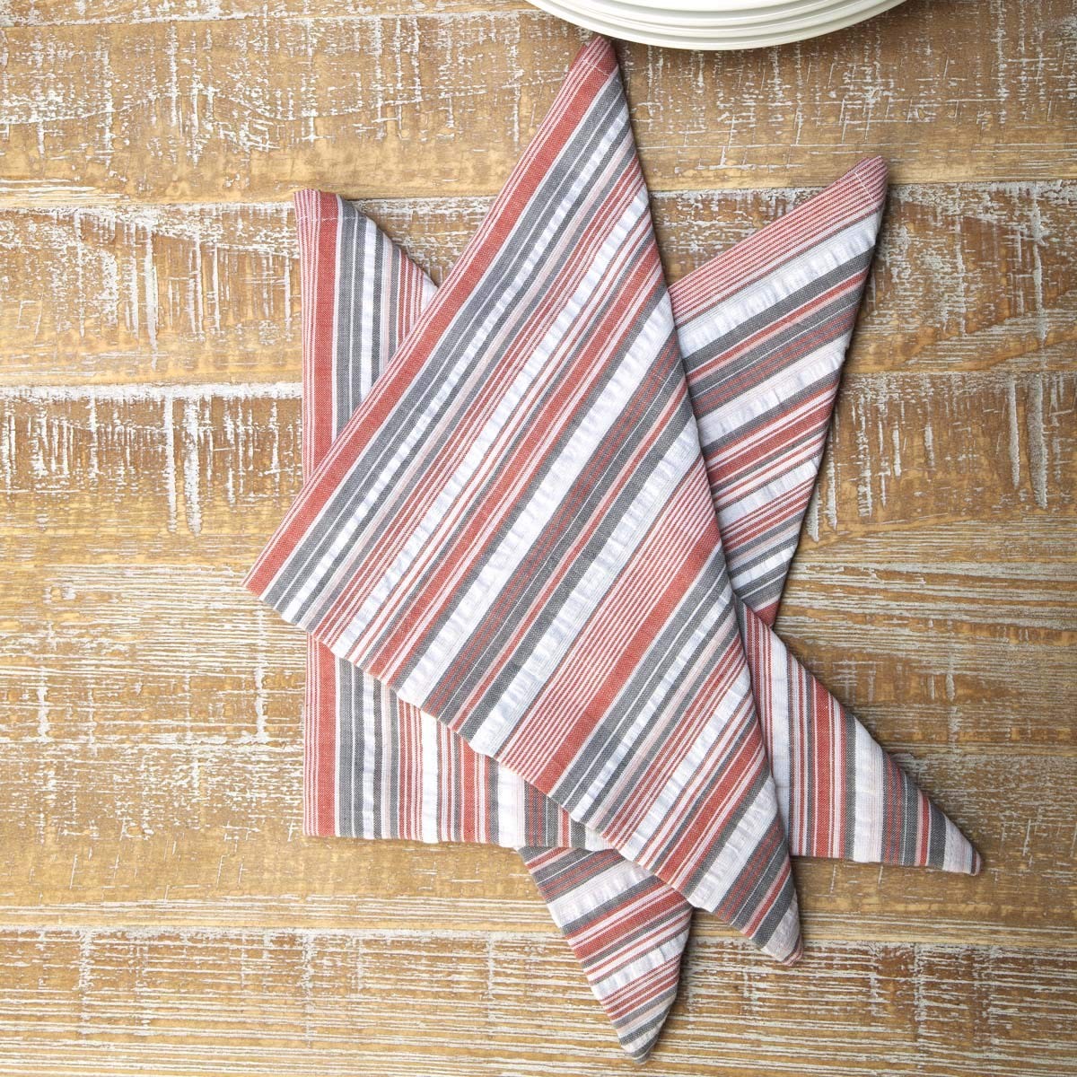 VHC Brands Farmhouse Tabletop & Kitchen 18 in., Dusty Rose, Cool Grey, White