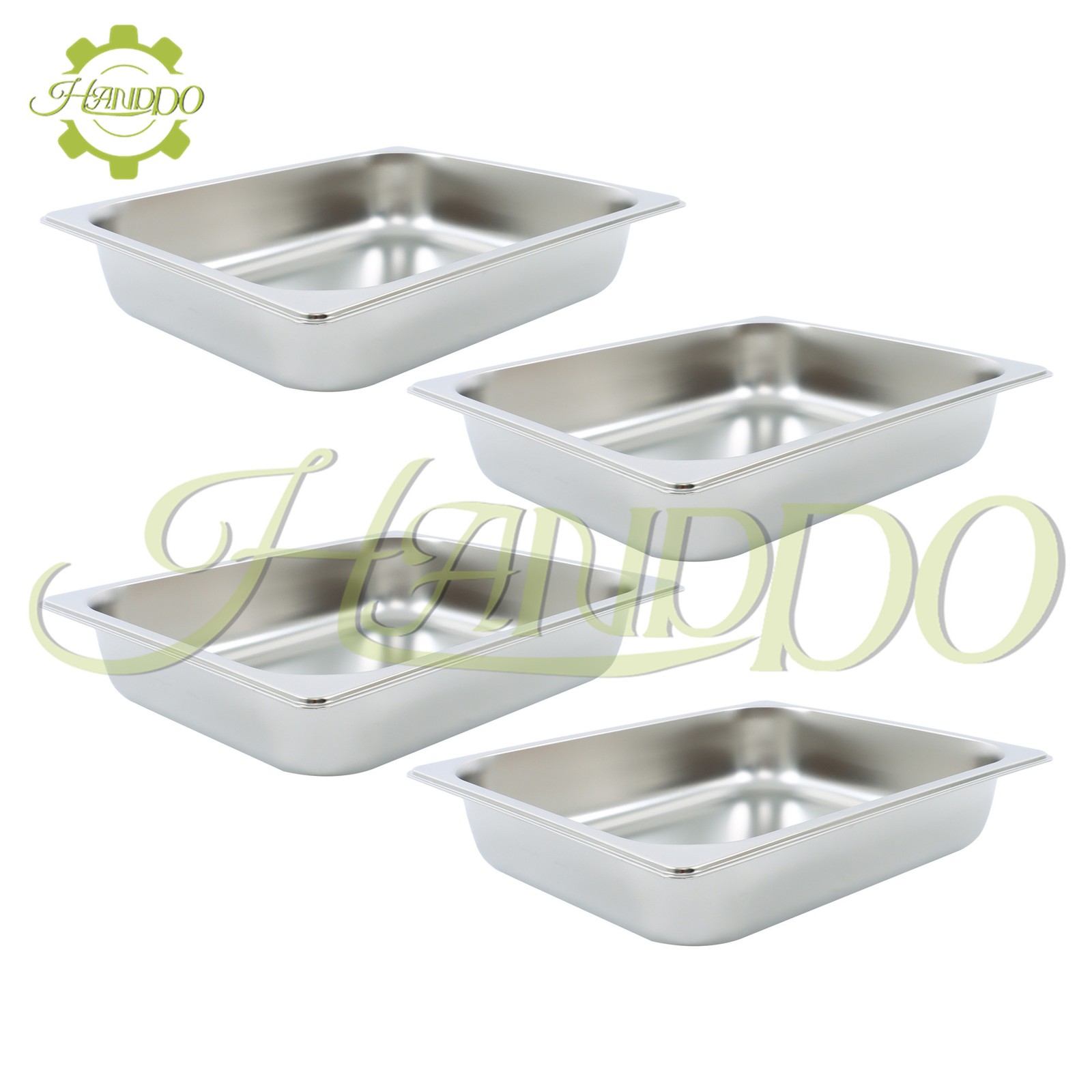 1/2 Size 2.5″ Deep Pans 4Pcs Catering Storage Metal Steamer for Food Warmer