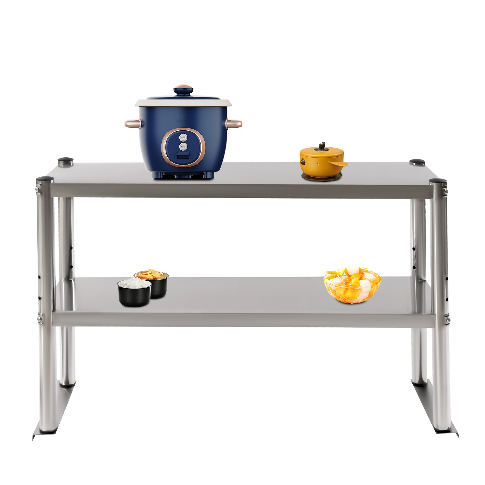 12″x36″ Stainless Steel Commercial Wide Double shelf for Prep Table w/Accessorie