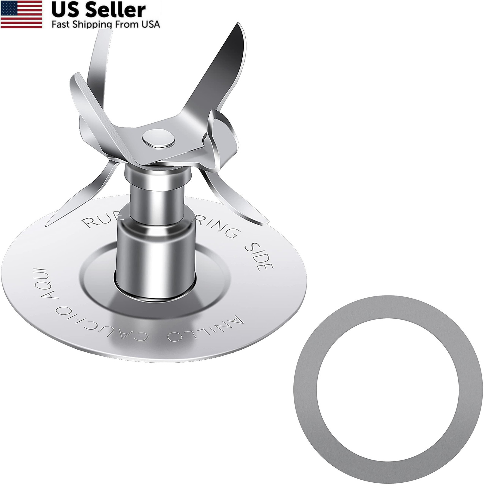Replacement Parts Compatible with Oster 4902 bottom cap+rubber seal, Sliver
