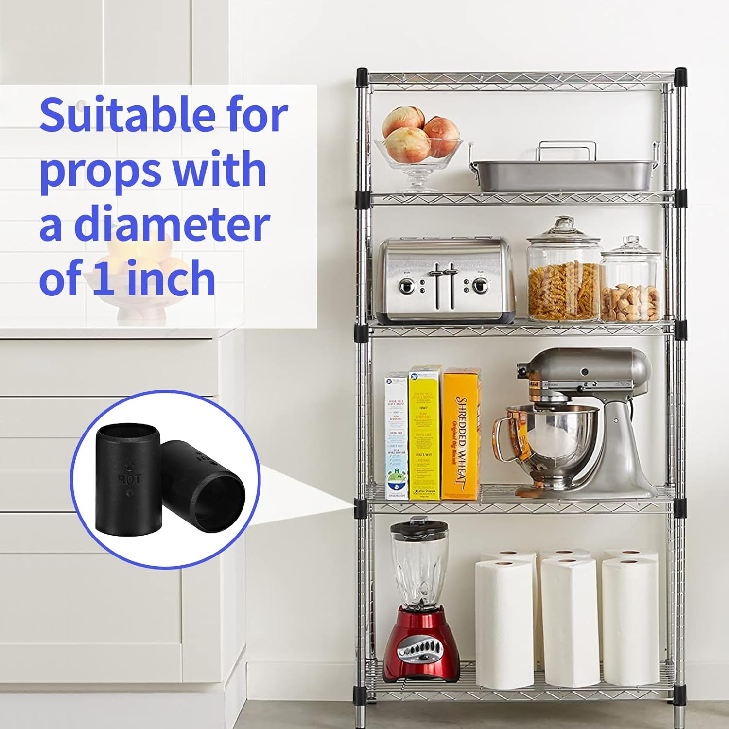 30 Pack Black Wire Shelf Clips 1 Inch Wire Shelf Clips, Plastic Shelving Clips