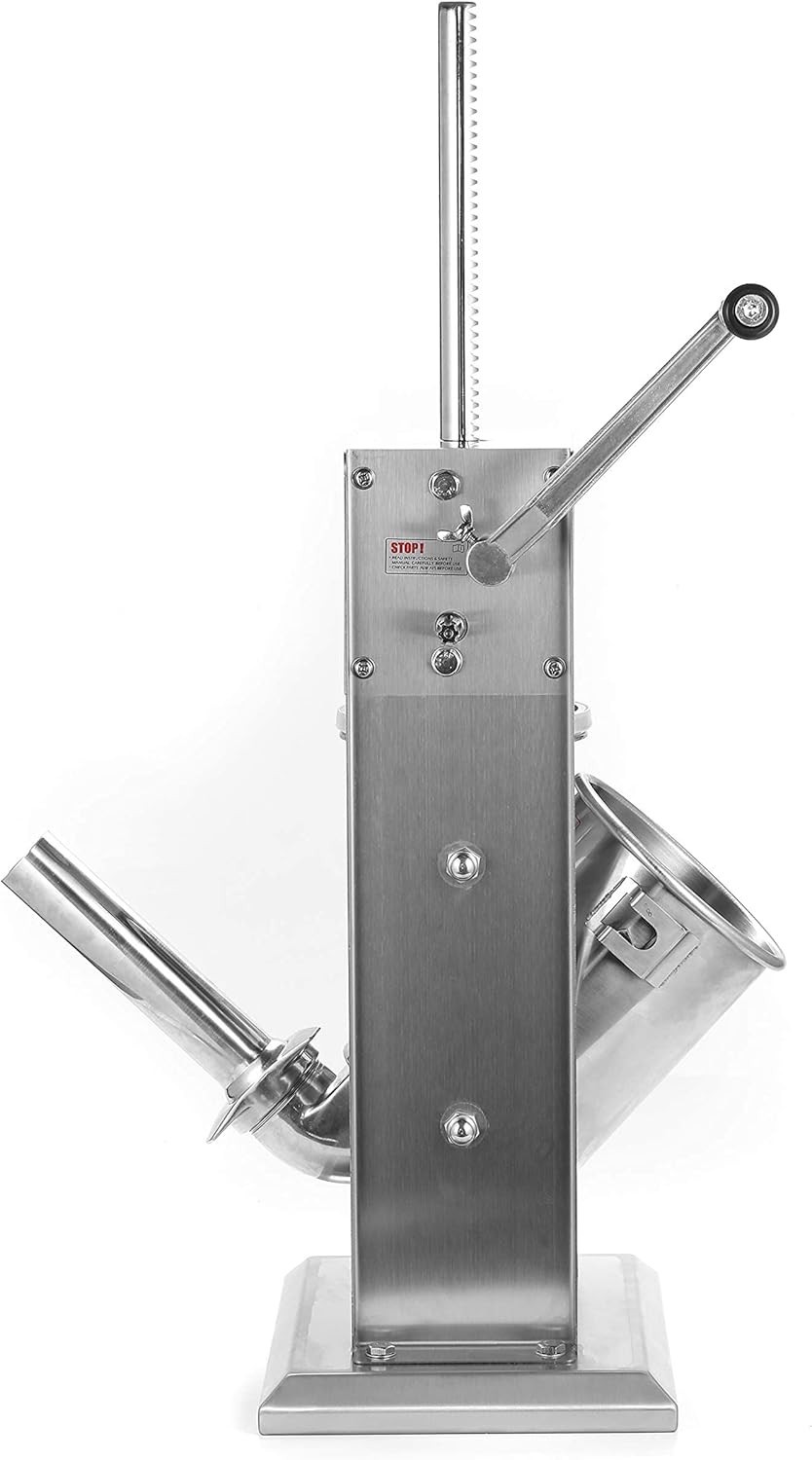 Stainless Steel Vertical Sausage Stuffer,Sausage Stuffer Machine,Sliver,Dual Spe
