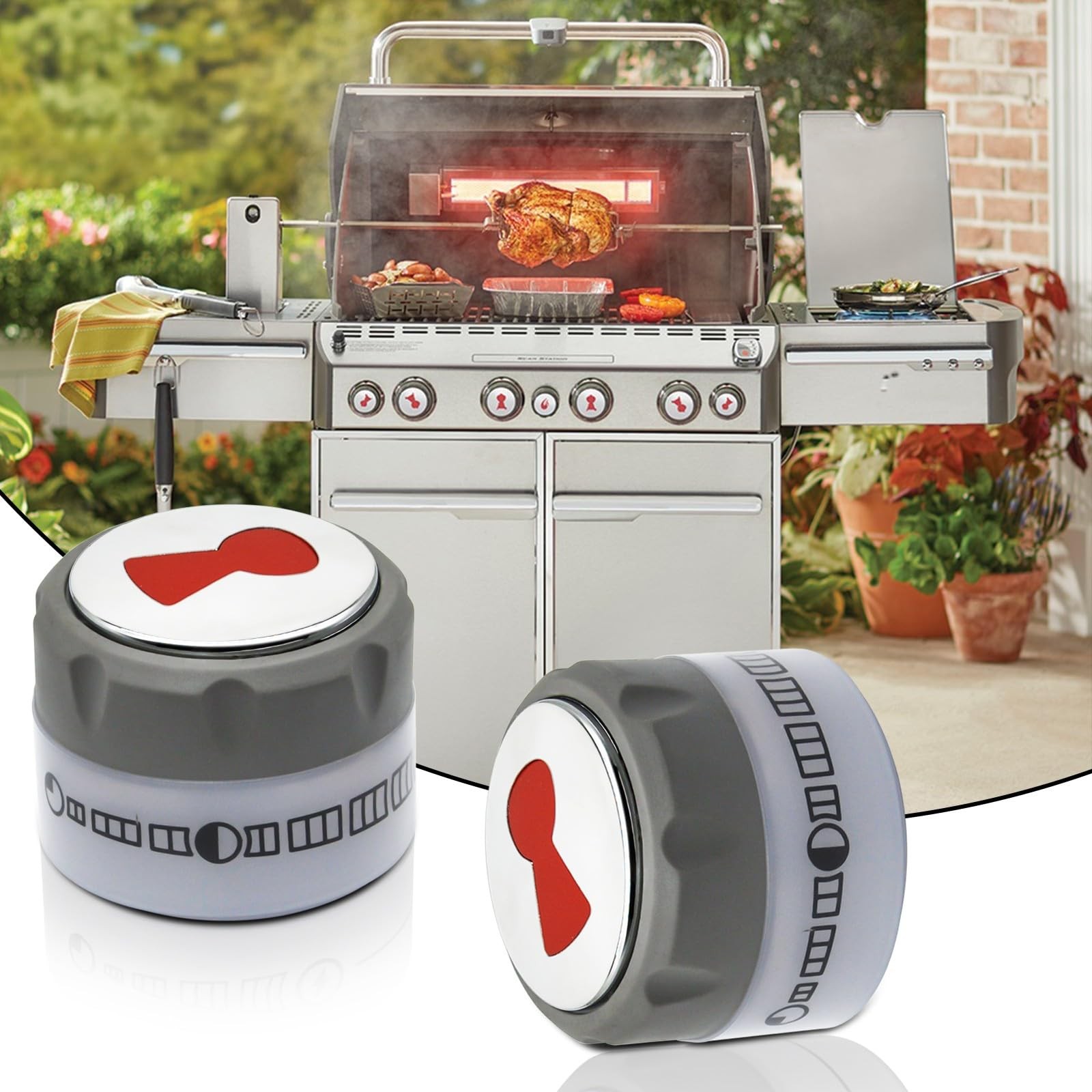 Upgraded 91538 Lighted Control Knob Compatible with Weber Summit 400/600 Grills