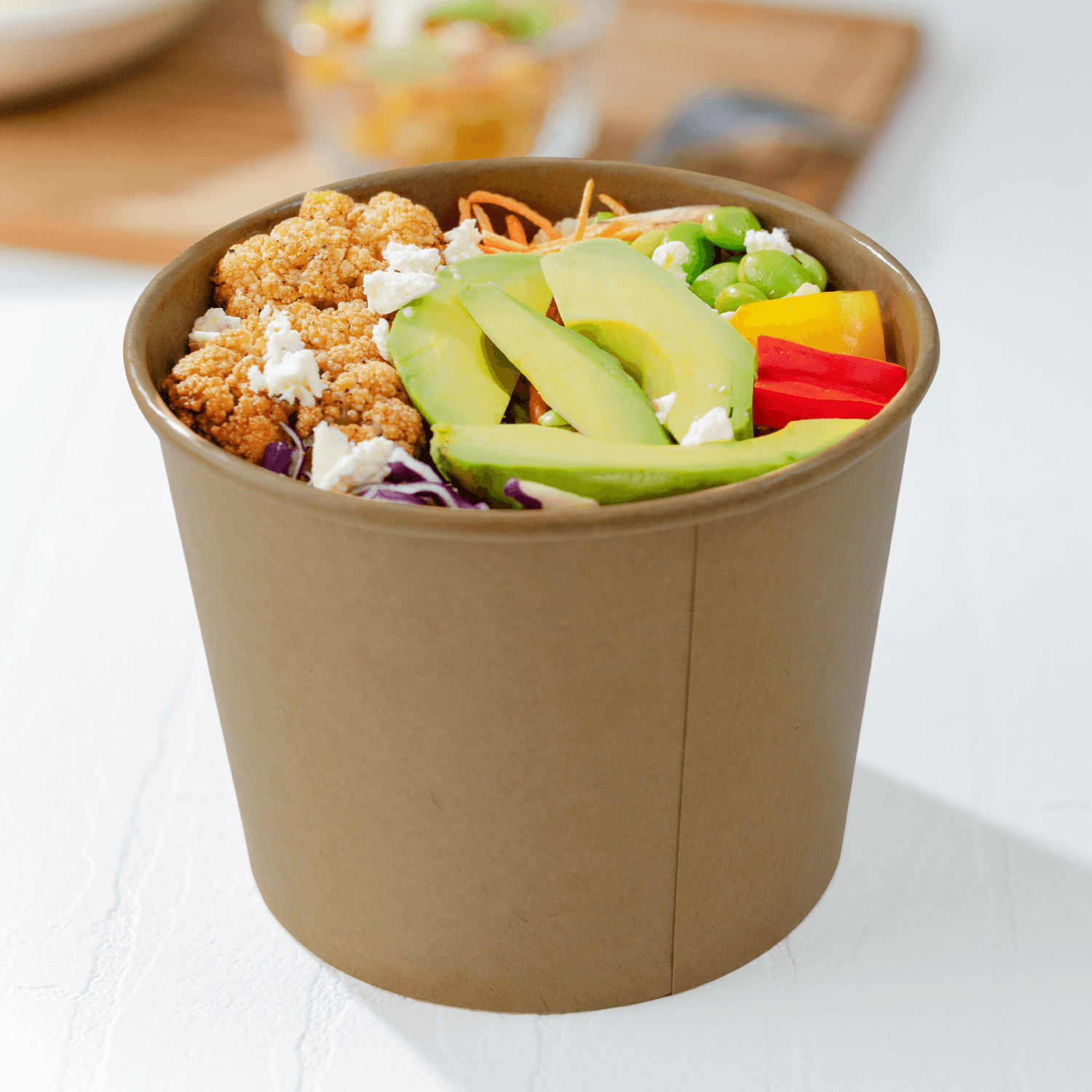 Karat 32oz Paper Cold/Hot Food Container, Kraft – 600 pcs, C-KDP32K