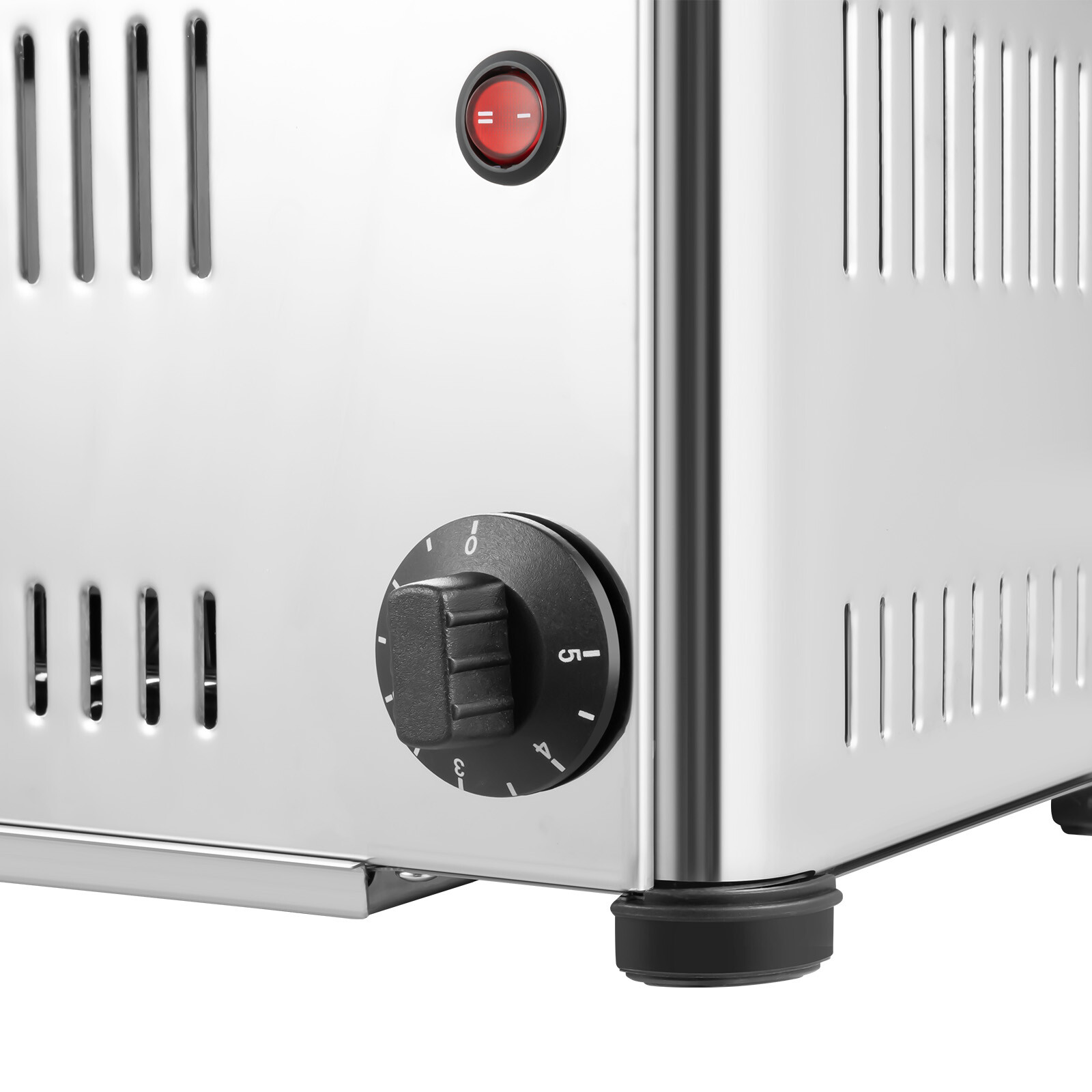 6 Slice Commercial Toaster Extra Wide Slots & Removable Drawer-Type Crumb Tray