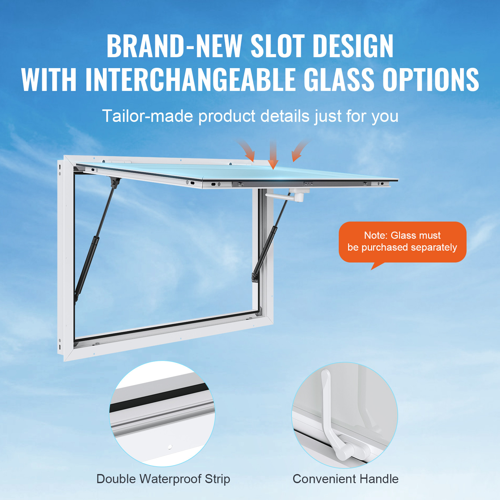36″L x 24″W Concession Stand Serving Window Food Truck Service Awning
