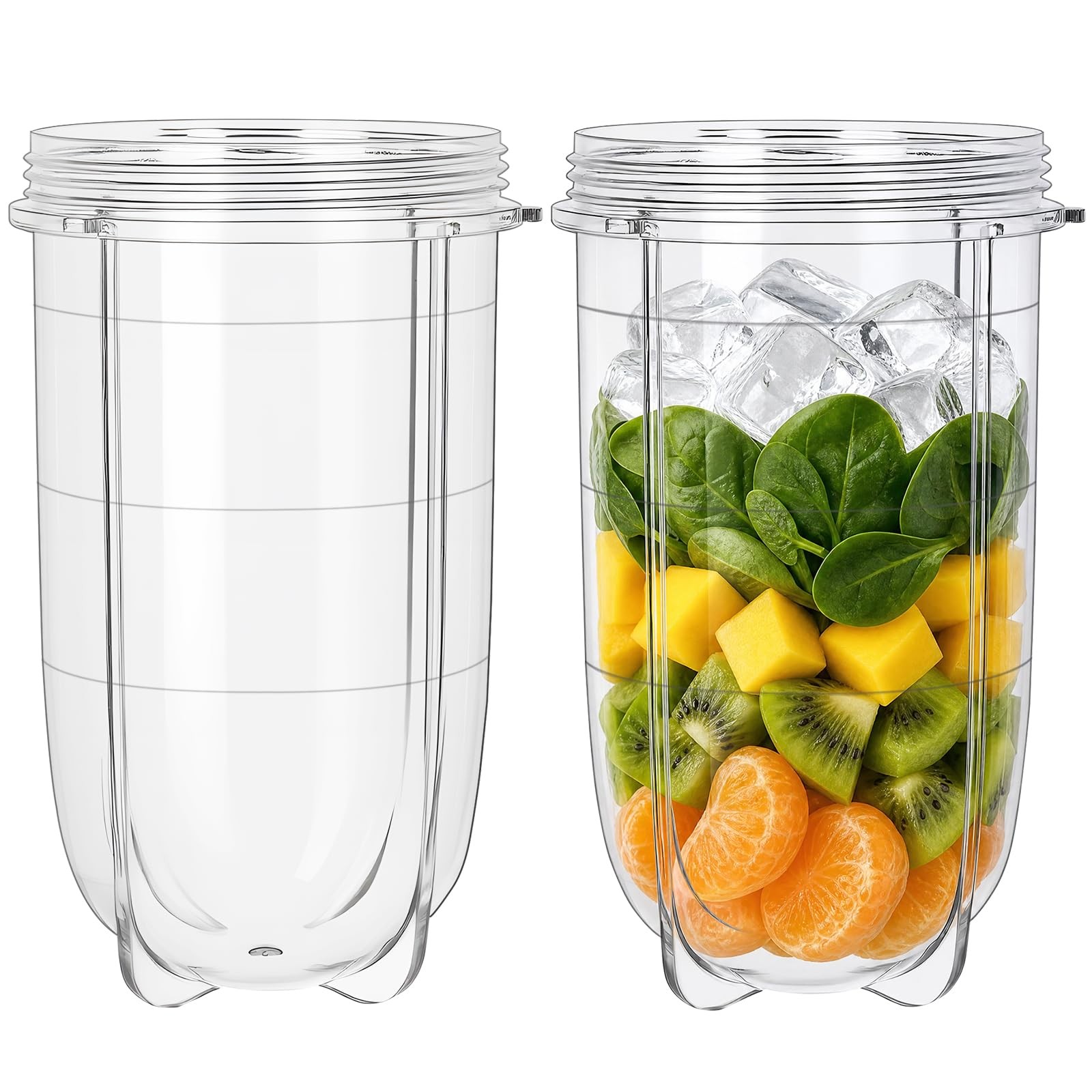 2 PCS 3.2 inches x x 5.9 inches, 2 16 Ounce Jar Cups