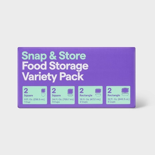 Store Variety Pack Food Storage Containers – 16pc/8ct – up&up