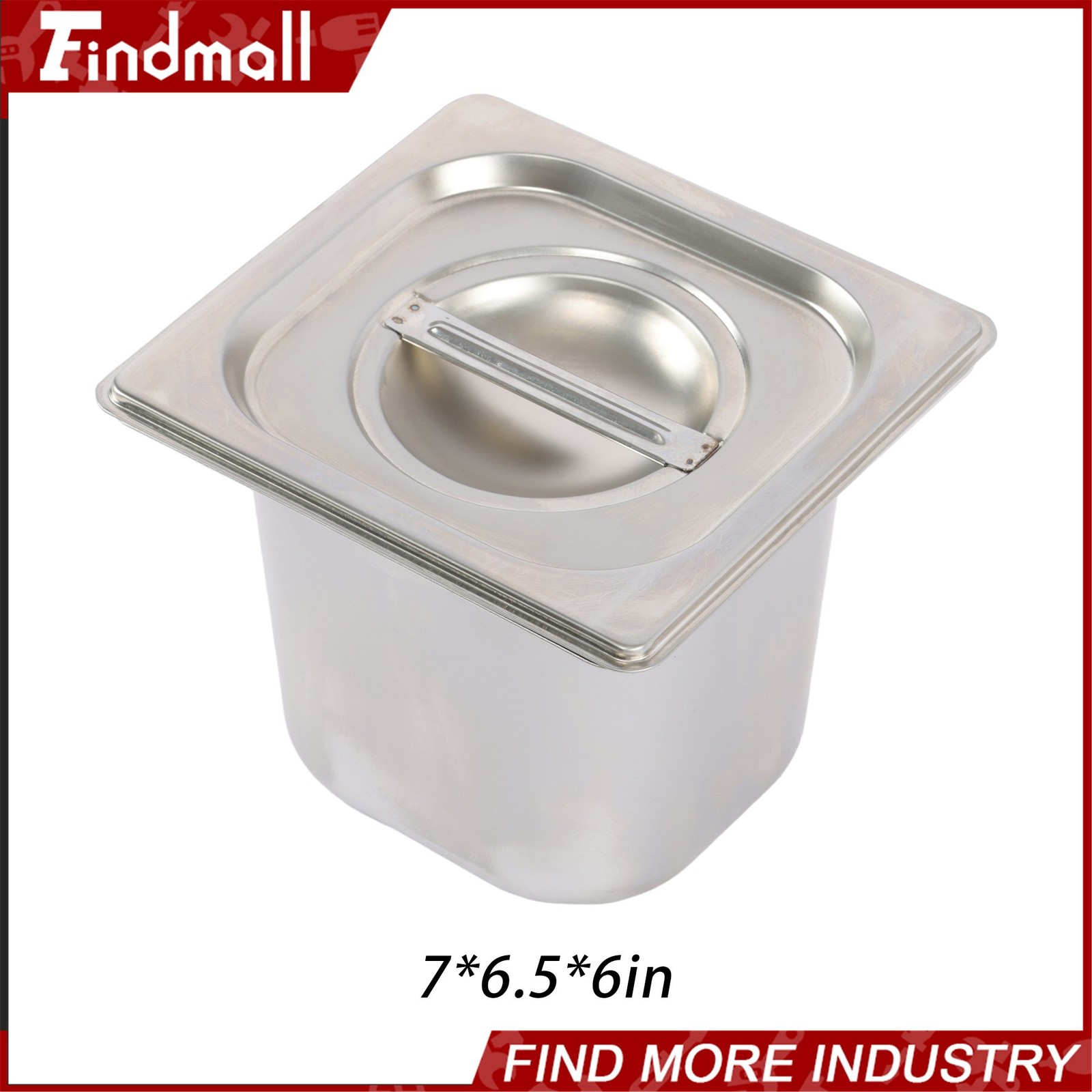 Findmall 4 Pack 6″ Deep Steam Table Pan Hotel Pans Food Prep Stainless Steel