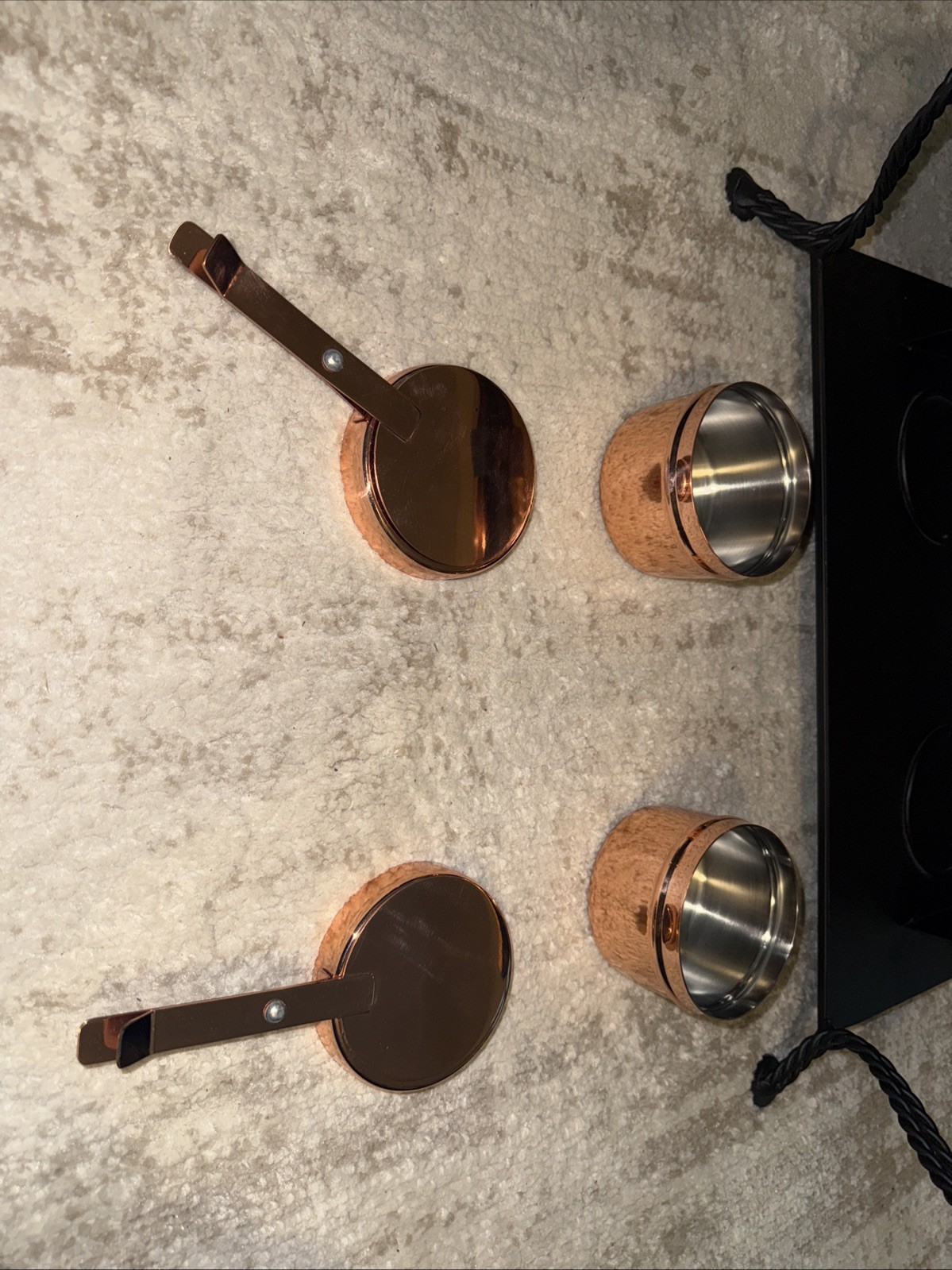 HUBERT Copper Chafer Chafing Dish with Black Metal Holder 8 Qt Upscale Catering