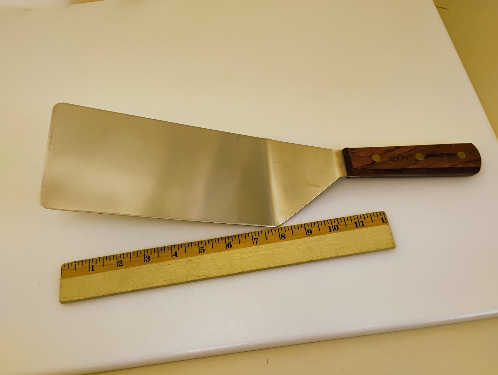 Dexter USA Smashburger Spatula S8699 LARGE 8X4 Blade Wood Handle Factory2nd