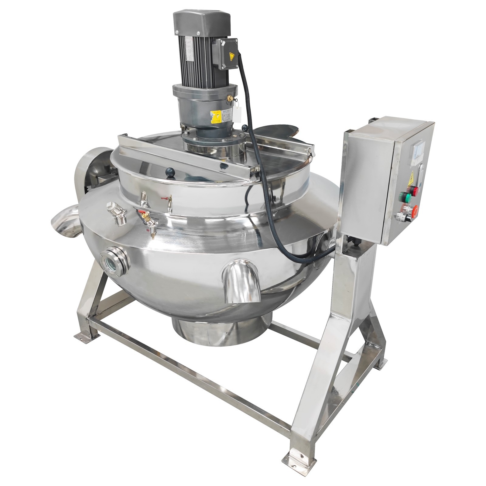 LPG Gas Jacketed Kettle 100L 26.4Gallon 220V Tilting Stirring Heating Pot