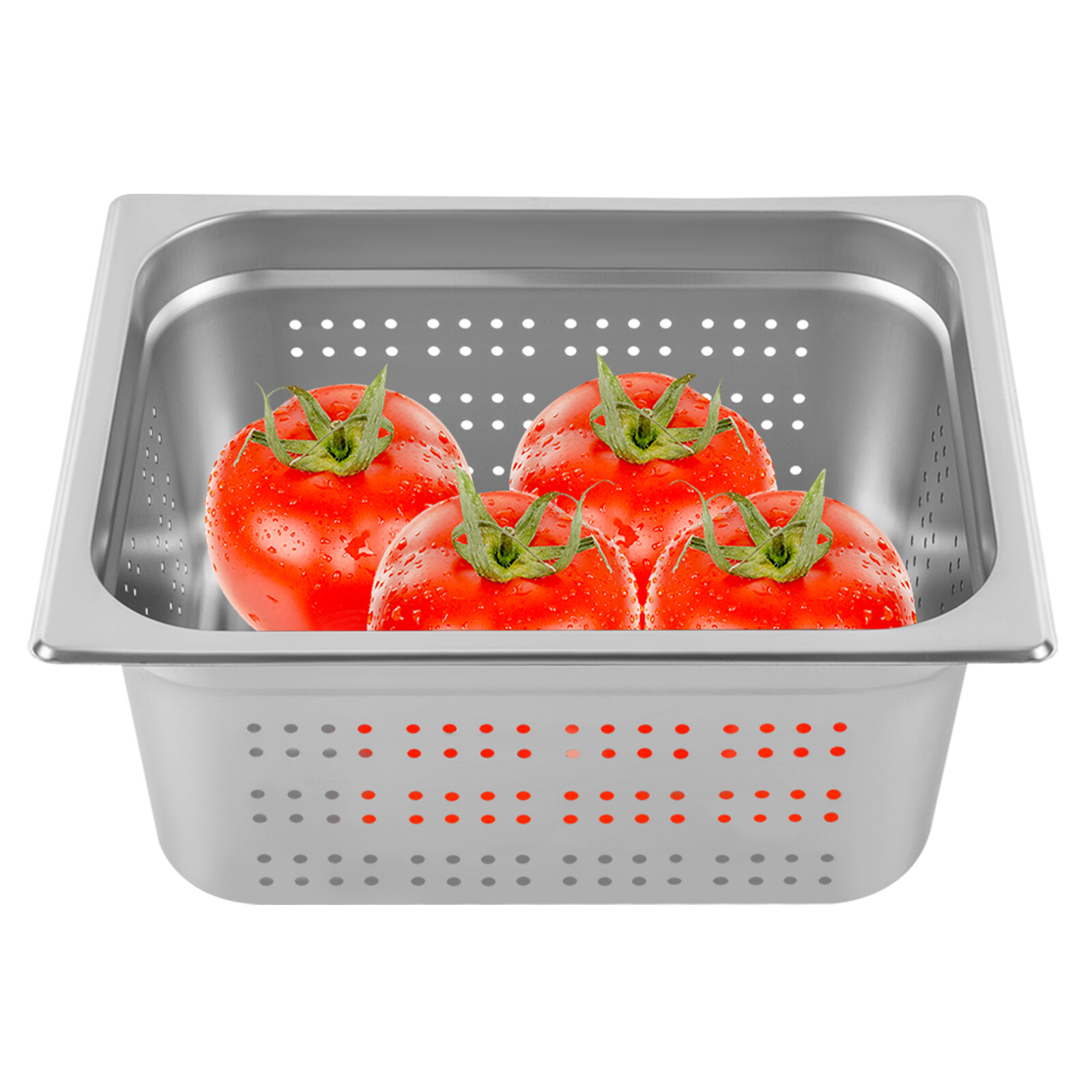 NEW!1/2-Size Perforated Stainless Steel Steam Table Food Pan 6″ Deep Hotel Pan